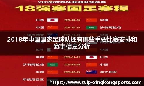 2018年中国国家足球队还有哪些重要比赛安排和赛事信息分析